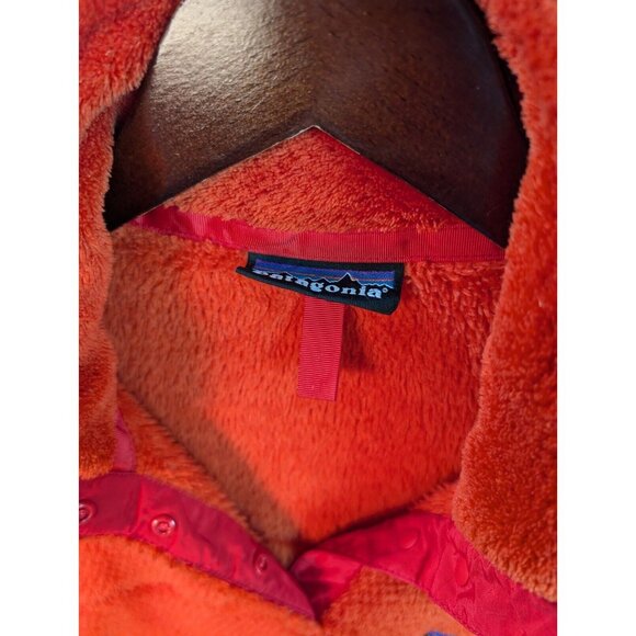 Patagonia Sweater Womens Re-Tool Snap- T Fleece Pullover Red Flaw - Picture 3 of 8